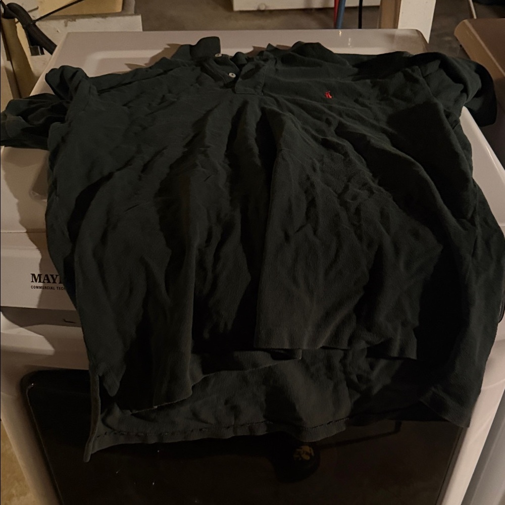 Ralph Lauren Black Polo Shirt with Navy Label